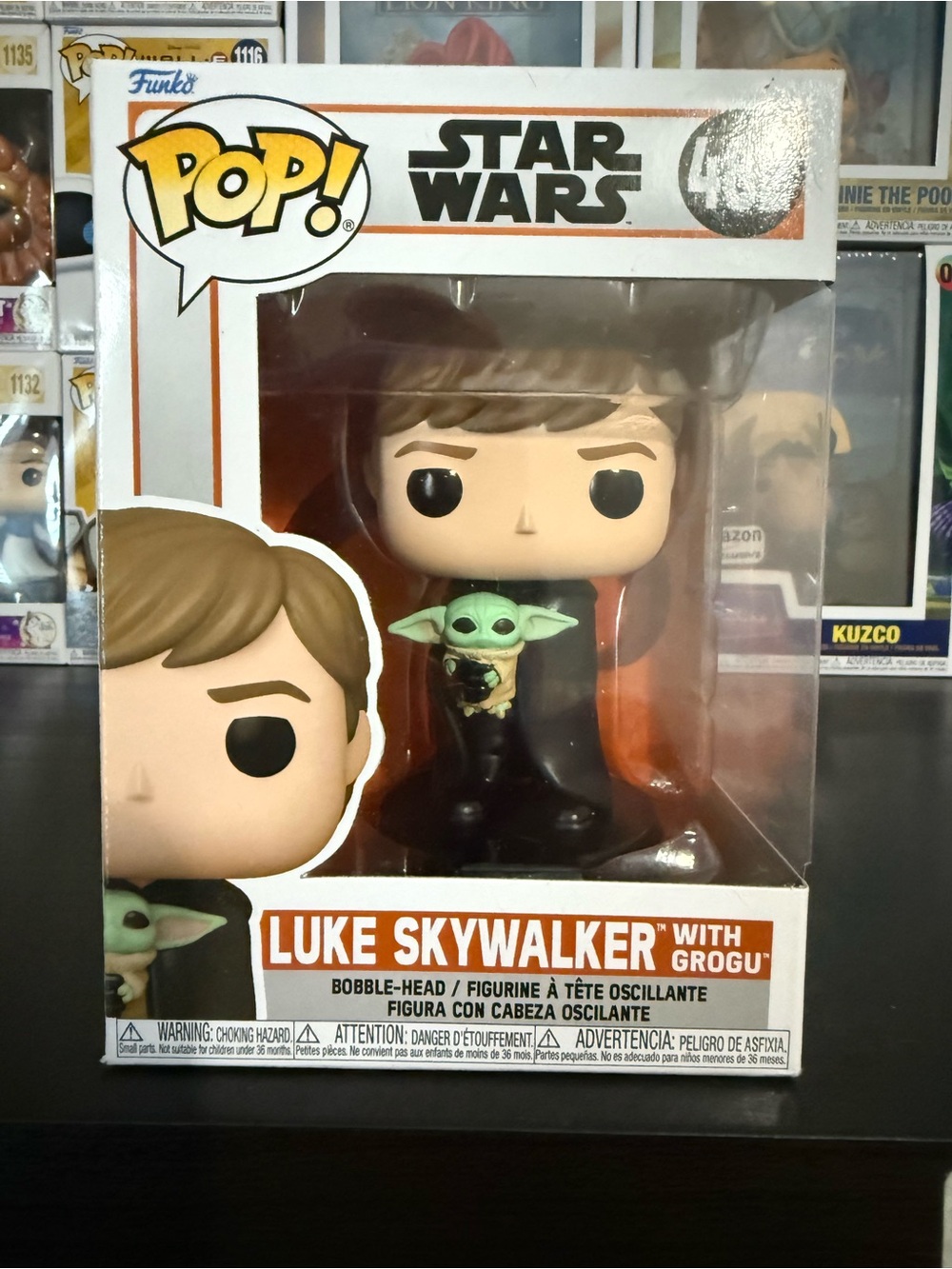 Funko Pop! Star Wars Luke Skywalker with Grogu - White/Black/Green
